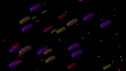 Components of Eukaryotic cell, nucleus and organelles and plasma membrane - 3d illustration