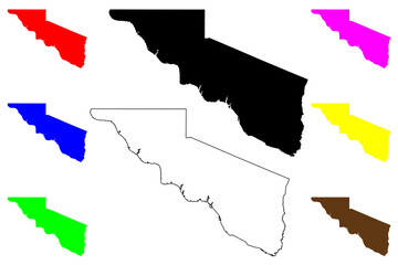 Charles Mix County, State of South Dakota (U.S. county, United States of America, USA, U.S., US) map vector illustration, scribble sketch Charles Mix map