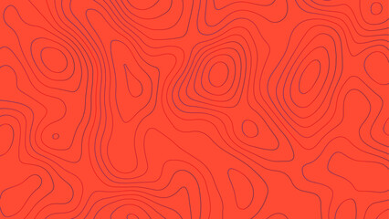Abstract read topographic map background. Topography map concept. Topographic contour lines vector map seamless pattern vector.