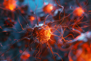 Microscopic View of a Neuron Cell