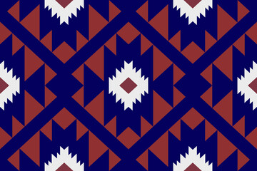 Ikat paisley embroidery on the fabric in Indonesia,India and asian countries, background, curtain, carpet, wallpaper, clothing, wrapping, Batik, vector illustration.