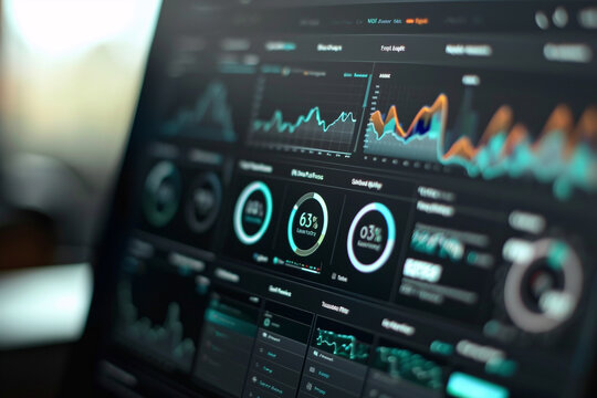 Data Visualization on Laptop Screen - Powered by Adobe