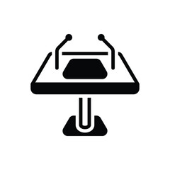 Black solid  icon for speech