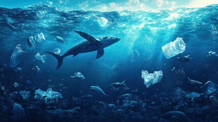 Whale in Polluted Waters