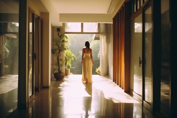 modern living room, open plan living room in bali