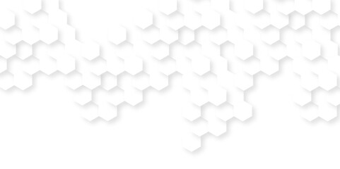 White abstract honeycomb mosaic and tile geometric hexagon vector illustration. geometric digital technology polygon science vintage square mosaic and web cover business texture.