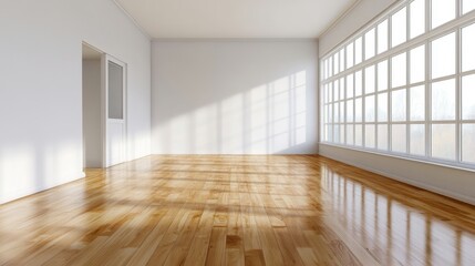 Obraz premium Spacious empty living room interior shot.