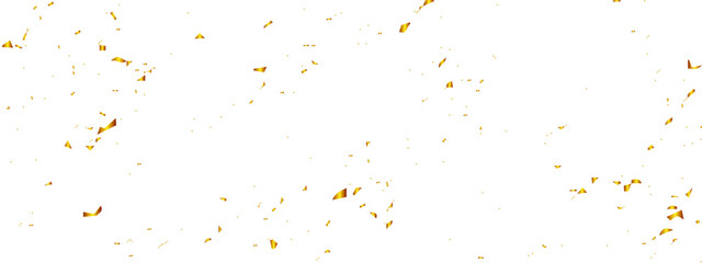 Vector gold particles confetti glitter on transparent background.  Gold sparks and doted golden glitter special light effect celebration background. 