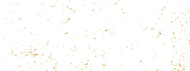 Golden glitter confetti falling down on transparent background. Vector illustration.