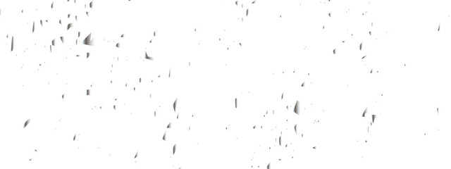 Silver shiny glitter sparkle confetti falling down on transparent background. Vector illustration.