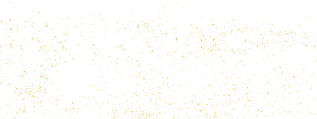 Abstract doted and confetti golden glitter and zigzag ribbon particles splatter on transparent background. Luxury golden glitter confetti that floats down falling bokeh celebration background.