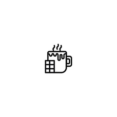 hot chocolate icon line design