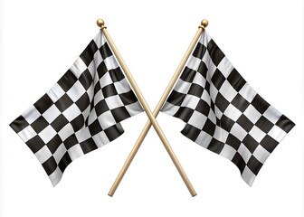 race flag isolated on white