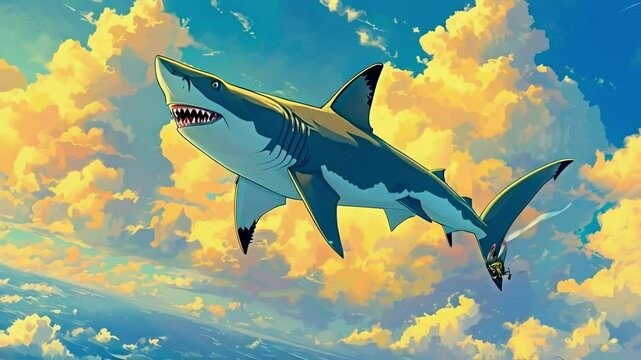 Flying Shark Adventures in the Sky