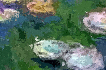 Oil paintings and various flowers, lotus leaves, lotus flowers, fruits, birds, roses, peonies, beautiful flowers