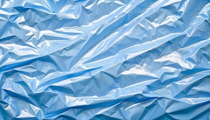 Obraz premium thin plastic wrap with light reflections, crumpled paper texture