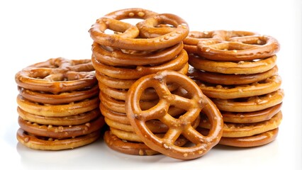 Fototapeta premium stack of pretzels isolated
