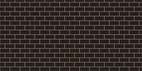 Abstract bathroom wall and floor brick wall texture background. black brick vector illustration texture of the wall with masonry Bricks laid in rows background.	
