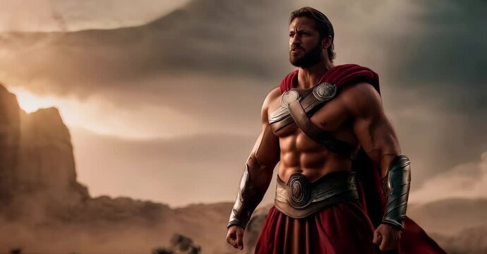 homem guerreiro espartano 