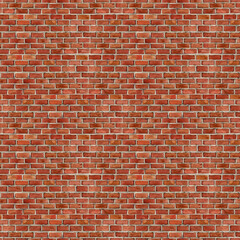Fototapeta premium Red brick wall seamless pattern. Watercolor painted illustration. Brick wall rough architecture surface. Red bricky building wall structure seamless pattern