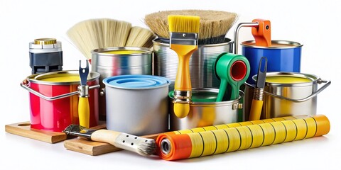 House Painter Tools Icon Set - Vector Graphics for Home Improvement Projects