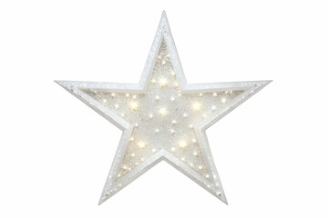 Obraz premium An isolated overlay of white star spikes.
