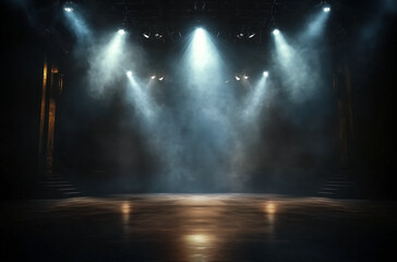 Arousing Curiosity: The Allure of a Shadowy Stage with Bright Spotlights