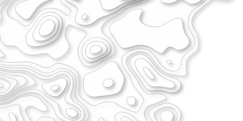 Vector abstract Topography map crave white and black wave doodle line topo map diagram relief line grid topo mountain background. geometric Line topography map contour background.