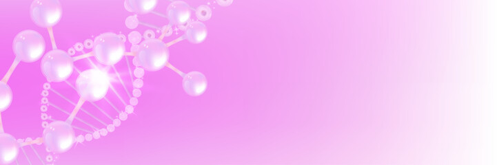 Hyaluronic acid and Niacinamide hair and skin solutions ad, pink collagen serum drop with cosmetic advertising background ready to use, illustration vector.