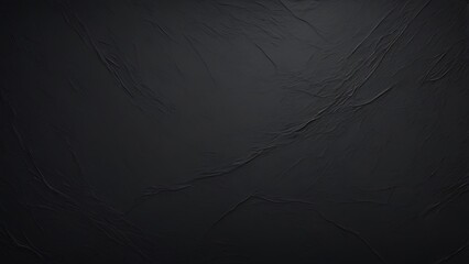 Abstract illustration textured grunge wall background of a matte black surface with subtle, wavy ridges running across the frame