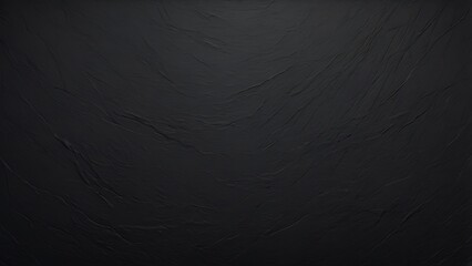 Abstract illustration textured grunge wall background of a matte black surface with subtle, wavy ridges running across the frame
