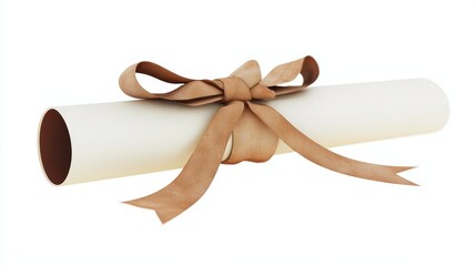 Rolled Diploma Certificate with Ribbon Bow