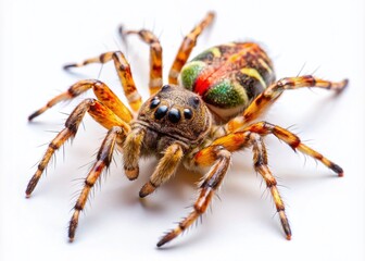 Fototapeta premium Isolated Dead Spider on White Background for Scientific and Educational Use