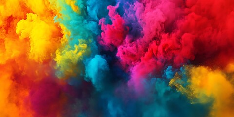 Obraz premium Bold and dynamic abstract design featuring a wide array of vivid colors to create an energetic and modern visual impact
