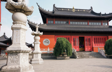 A cat is walking on a grassy area in an outdoor environment, showing a natural and relaxed scene.