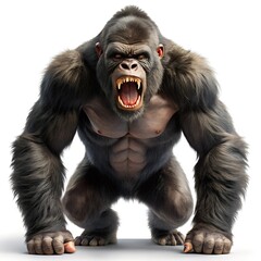 Fototapeta premium King Kong on white background