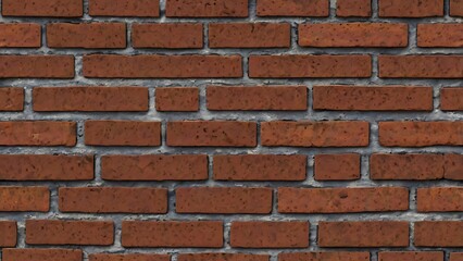 Vintage abstract illustration textured background of a reddish-brown color with subtle variations in hue brick wall with pattern of horizontal rows of rectangular bricks