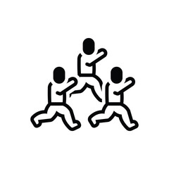 Black solid icon for racing