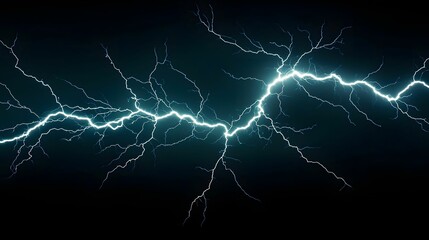 A dramatic depiction of electric arcs, showcasing bright blue lightning flashes against a dark background, evoking power and energy.