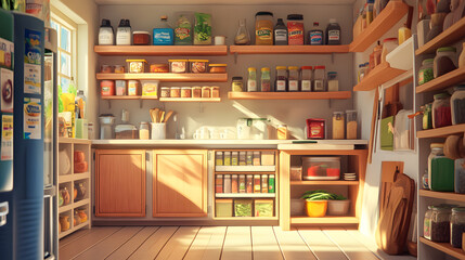 Pantry Aesthetic Cartoon