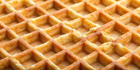 Extreme close-up crusty waffle texture background