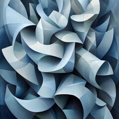 Obraz premium Abstract Blue Swirls