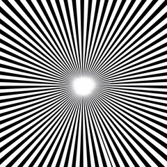 Fototapeta premium Black And White Sunburst