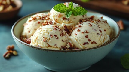 Creamy Vanilla Ice Cream Bowl