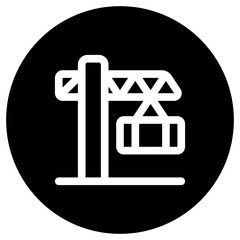 Editable crane tower vector icon. Property, real estate, construction, mortgage, interiors. Part of a big icon set family. Perfect for web and app interfaces, presentations, infographics, etc