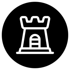 Editable castle vector icon. Part of a big icon set family. Perfect for web and app interfaces, presentations, infographics, etc