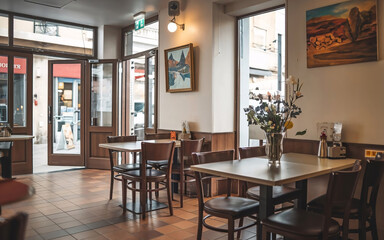 interior restaurant with table