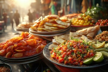 Vibrant Middle Eastern Street Food Fusion Dishes