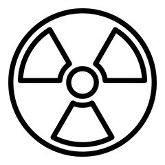 Radiation icon. Vector line icon