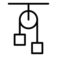 Pulley icon. Vector line icon